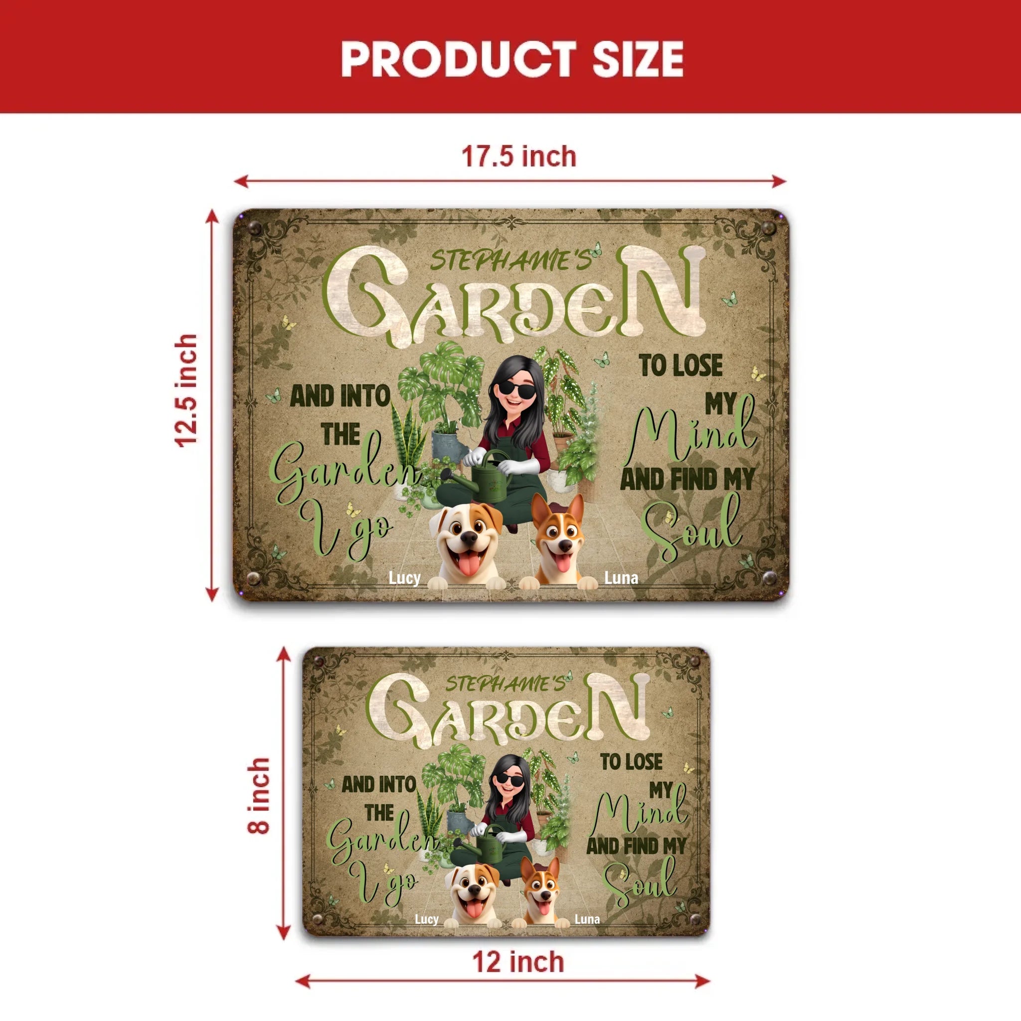 Customized Garden Metal Signs Decor – Into The Garden I Go