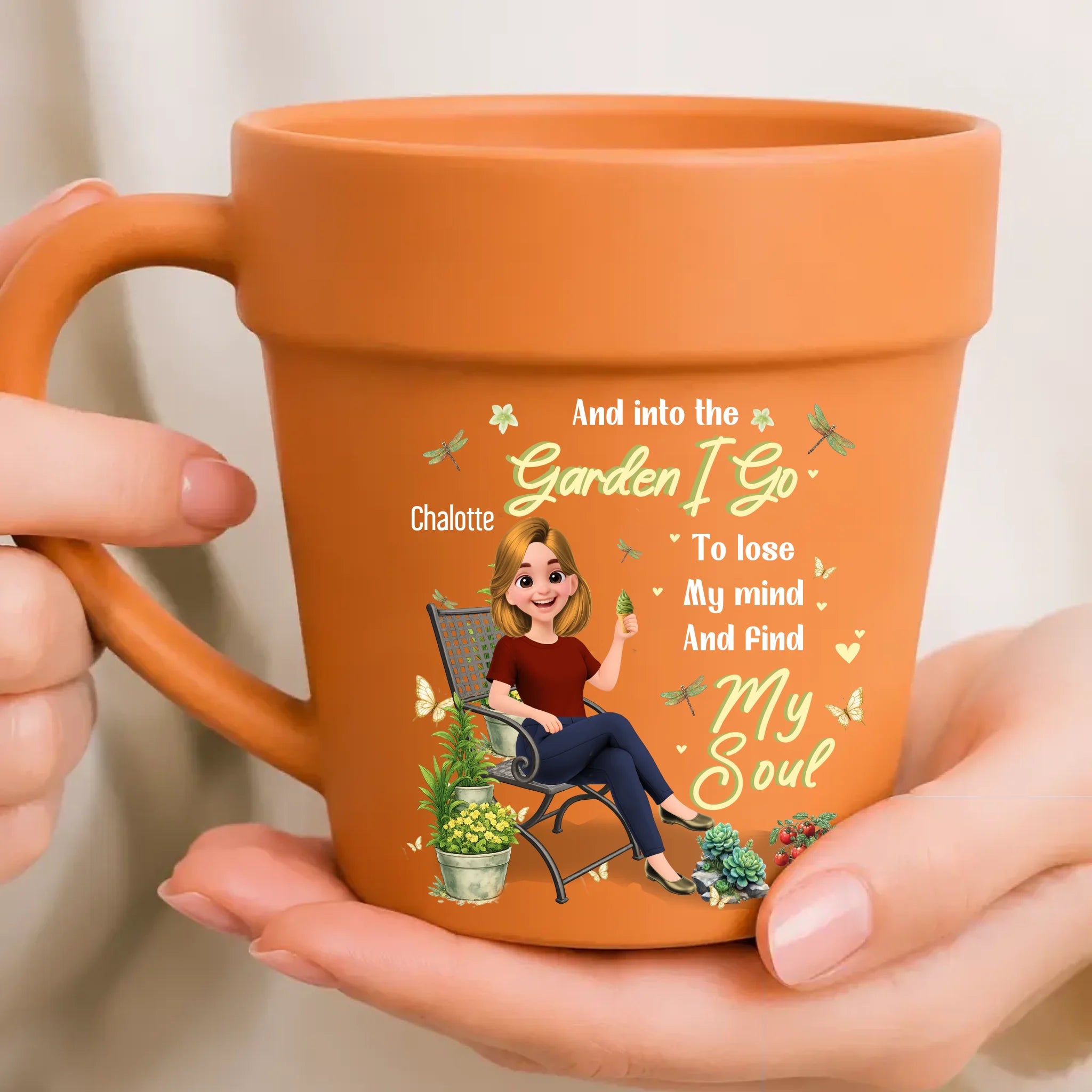 Custom And Into The Garden I Go Cup –  Plant Pot Ceramic Mugs For Gardener