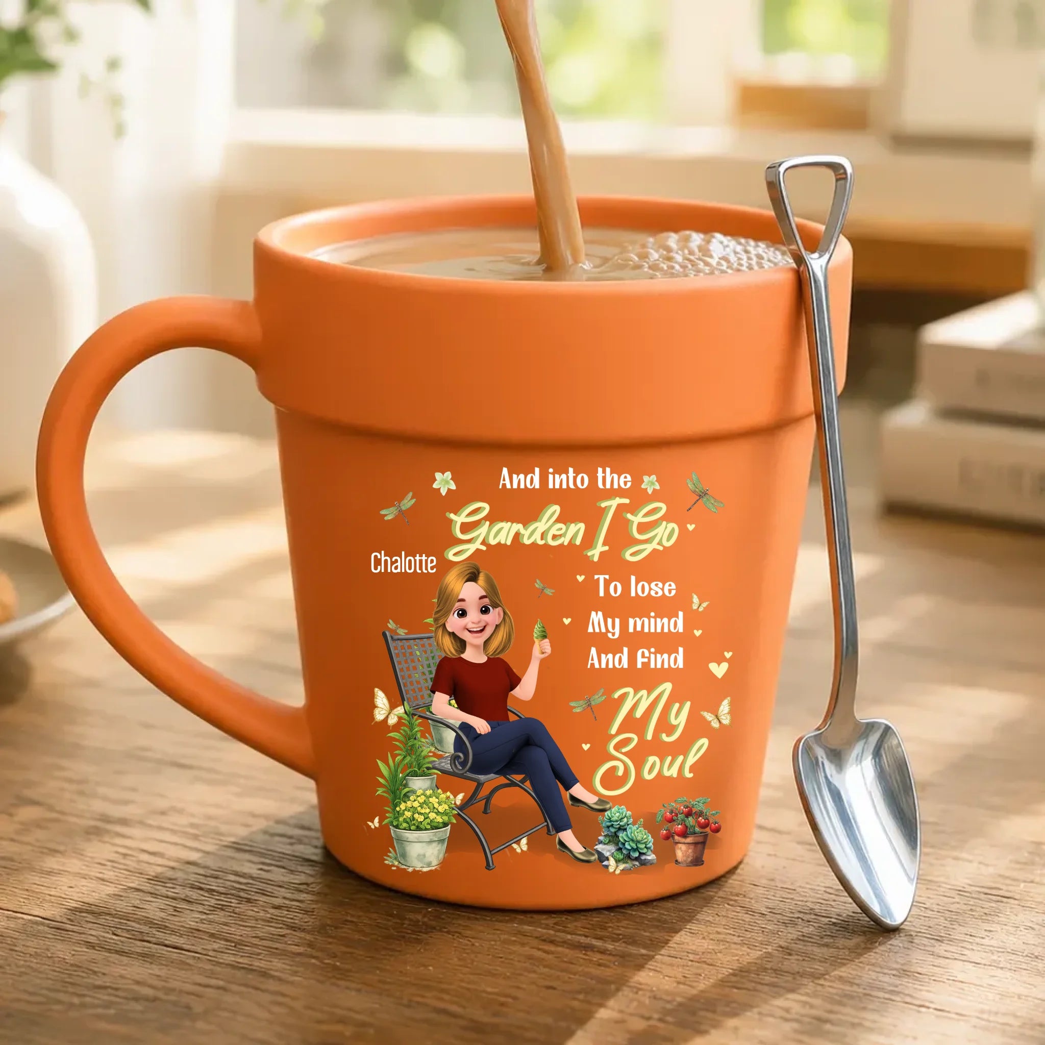 Custom And Into The Garden I Go Cup –  Plant Pot Ceramic Mugs For Gardener