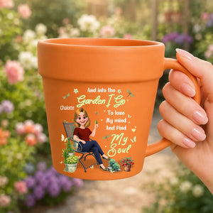 Custom And Into The Garden I Go Cup –  Plant Pot Ceramic Mugs For Gardener