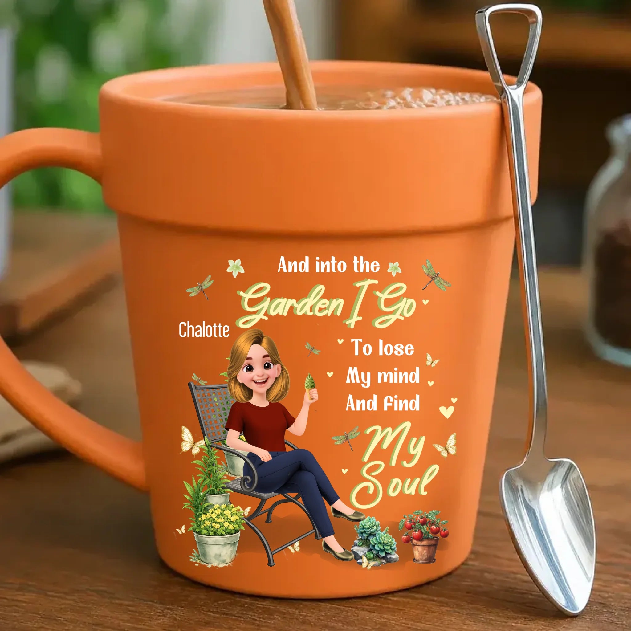 Custom And Into The Garden I Go Cup –  Plant Pot Ceramic Mugs For Gardener
