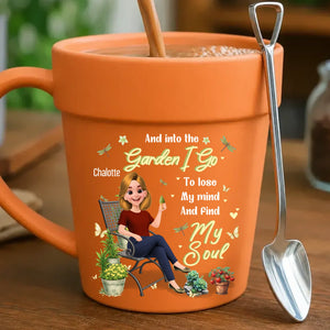 Custom And Into The Garden I Go Cup –  Plant Pot Ceramic Mugs For Gardener