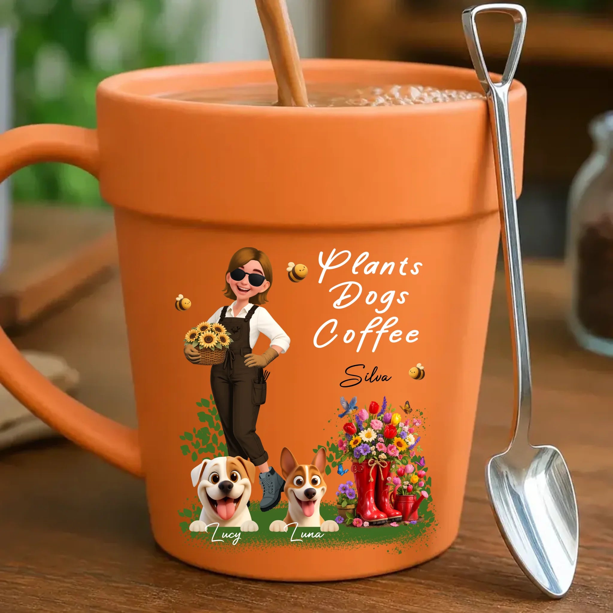 Personalized PLant Pot Ceramic Mug – Unique Gift For Gardeners