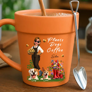Personalized PLant Pot Ceramic Mug – Unique Gift For Gardeners