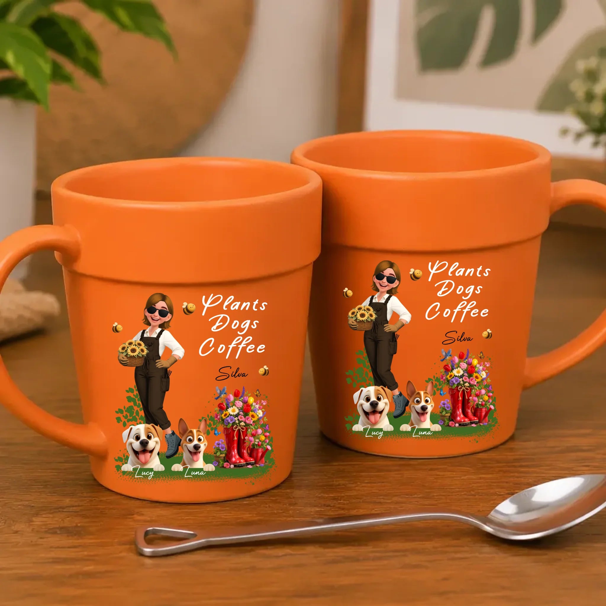 Personalized PLant Pot Ceramic Mug – Unique Gift For Gardeners