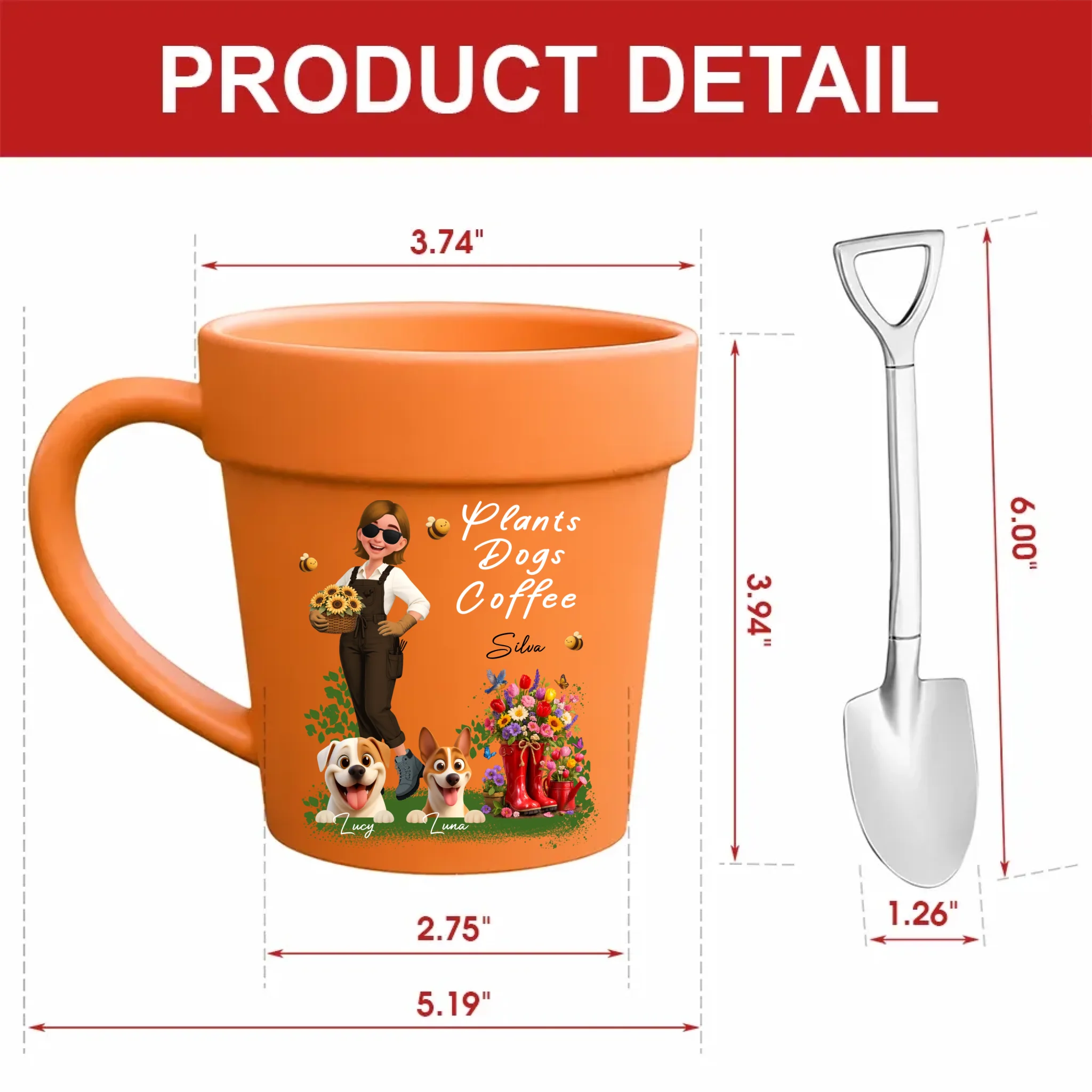 Personalized PLant Pot Ceramic Mug – Unique Gift For Gardeners
