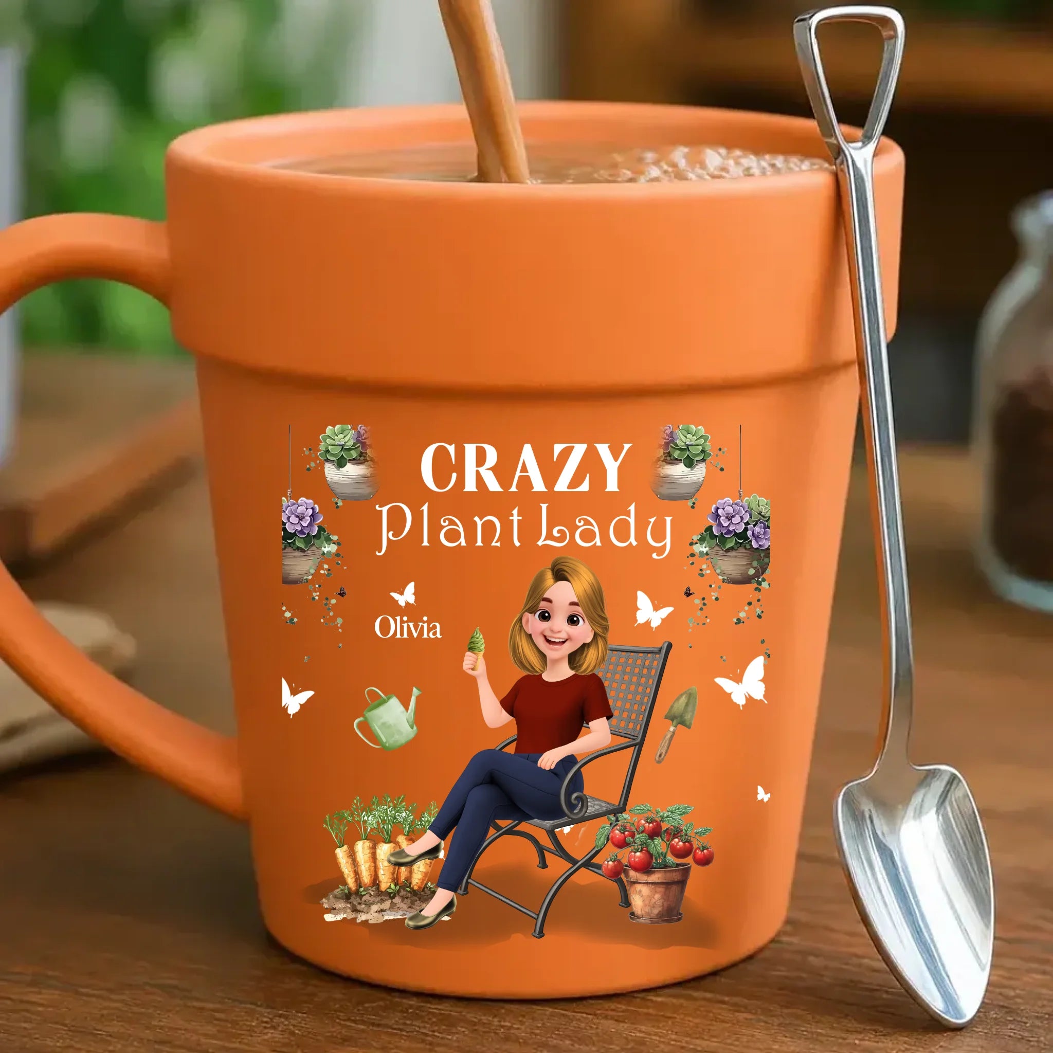 Custom Plant Pot Ceramic Mugs – Crazy Plant Lady Cup Gift