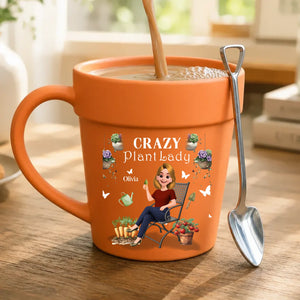 Custom Plant Pot Ceramic Mugs – Crazy Plant Lady Cup Gift