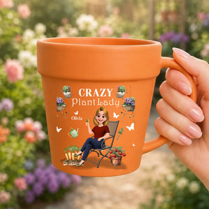 Custom Plant Pot Ceramic Mugs – Crazy Plant Lady Cup Gift