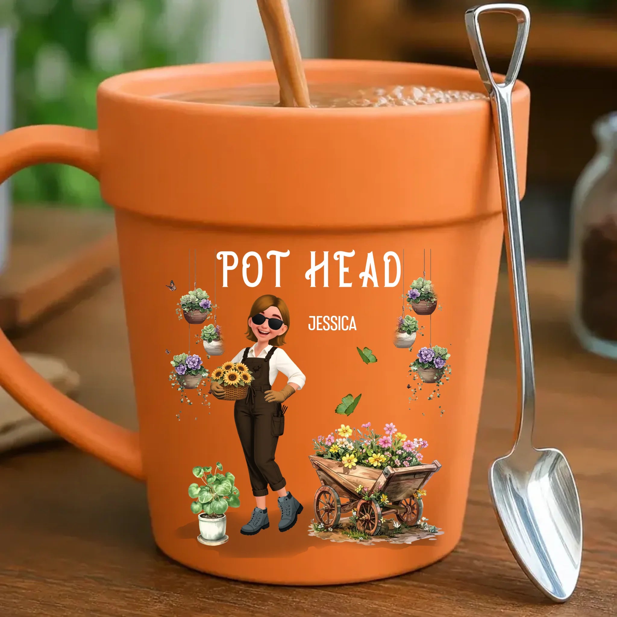 Bespoke Plant Pot Ceramic Mugs – Custom Name Mugs For Gardeners
