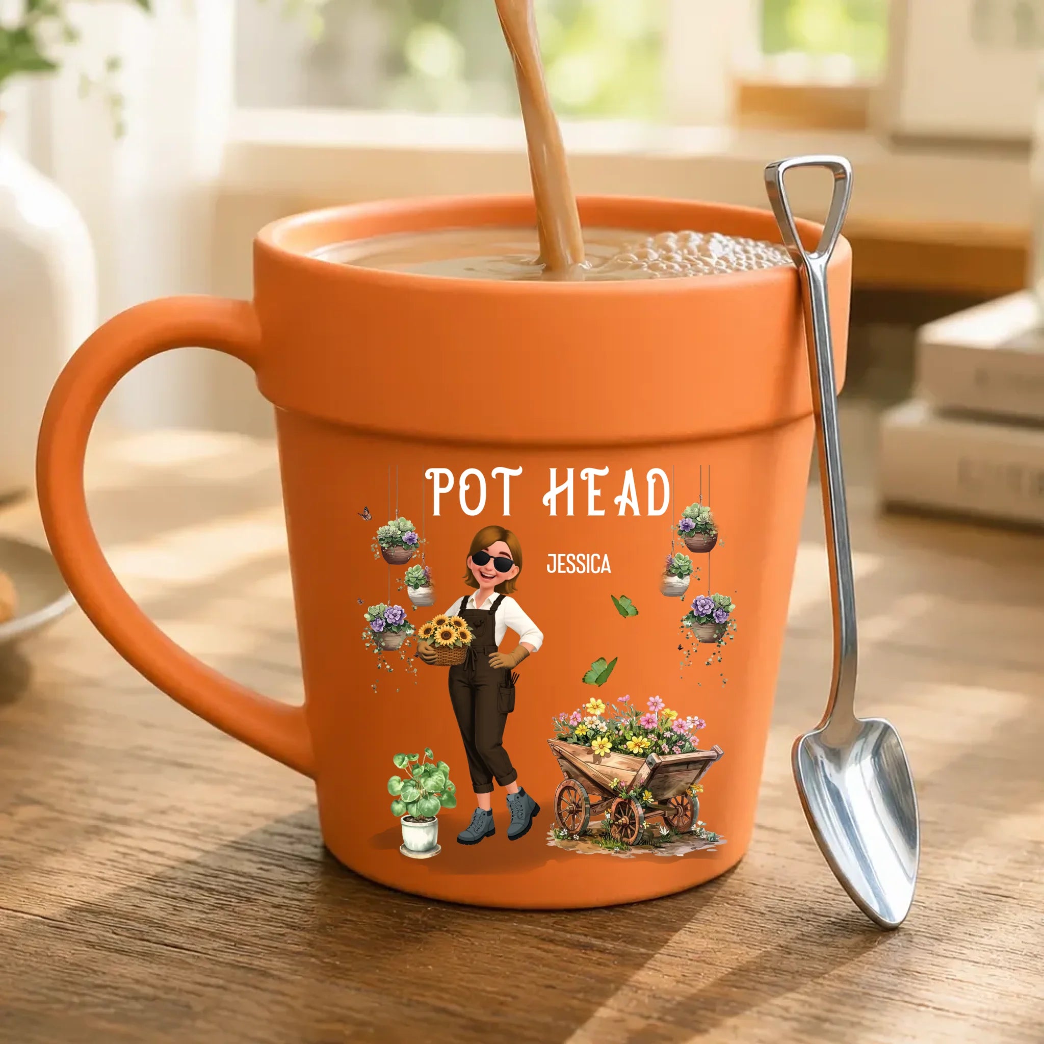 Bespoke Plant Pot Ceramic Mugs – Custom Name Mugs For Gardeners