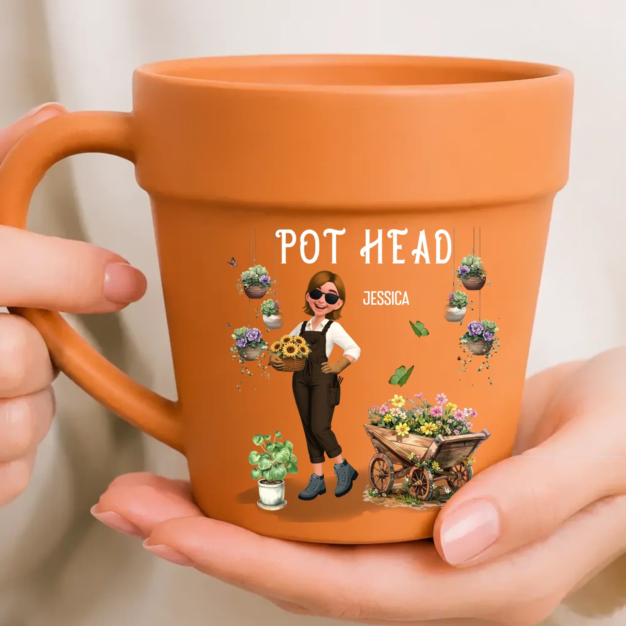 Bespoke Plant Pot Ceramic Mugs – Custom Name Mugs For Gardeners