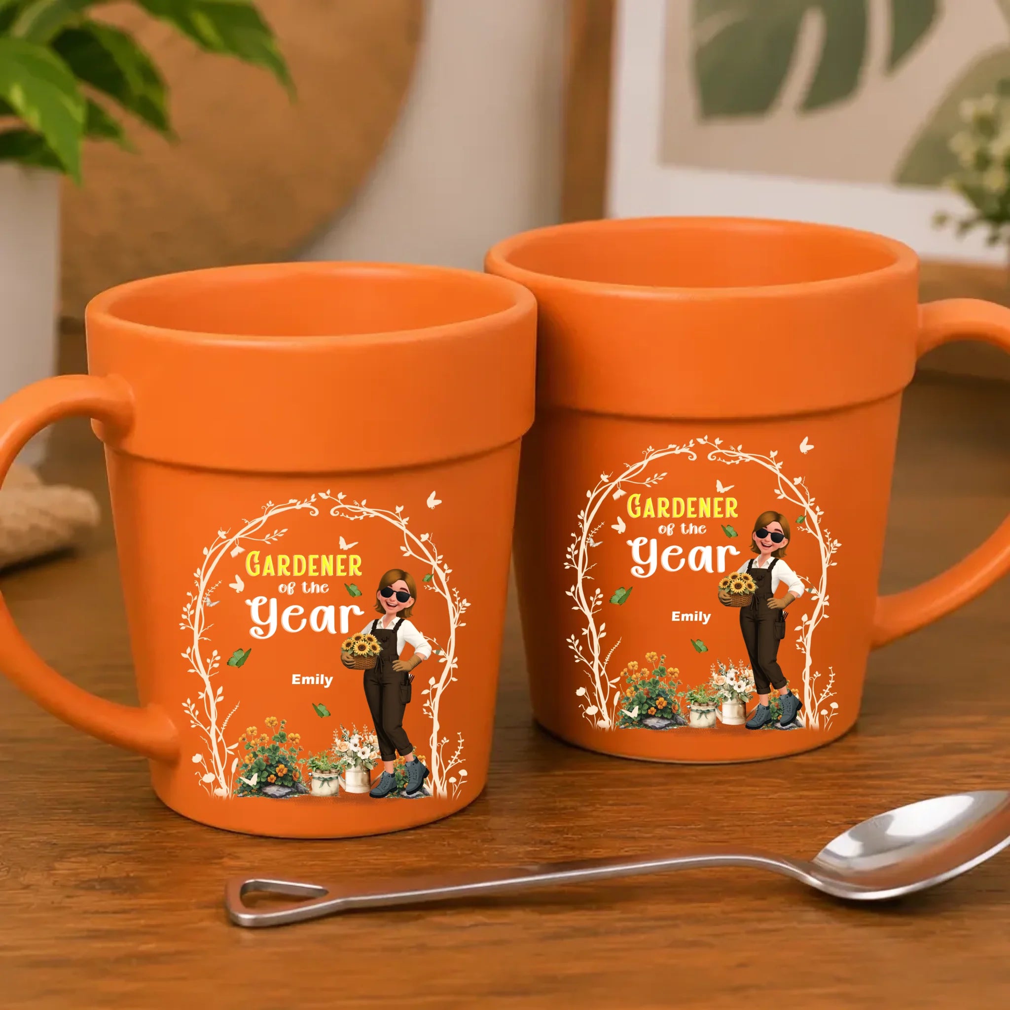 Plant Pot Ceramic Mugs – Customized Gardener Of The Year Cup