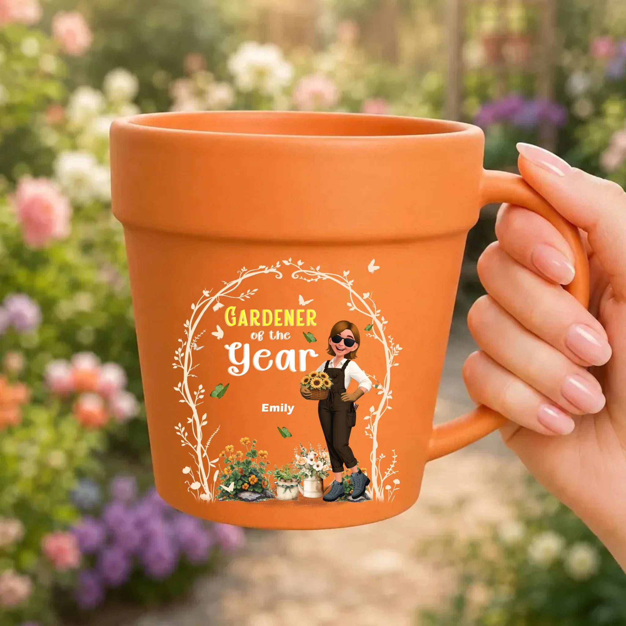 Plant Pot Ceramic Mugs – Customized Gardener Of The Year Cup