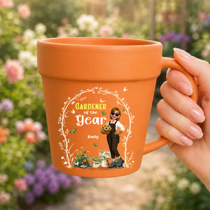 Plant Pot Ceramic Mugs – Customized Gardener Of The Year Cup