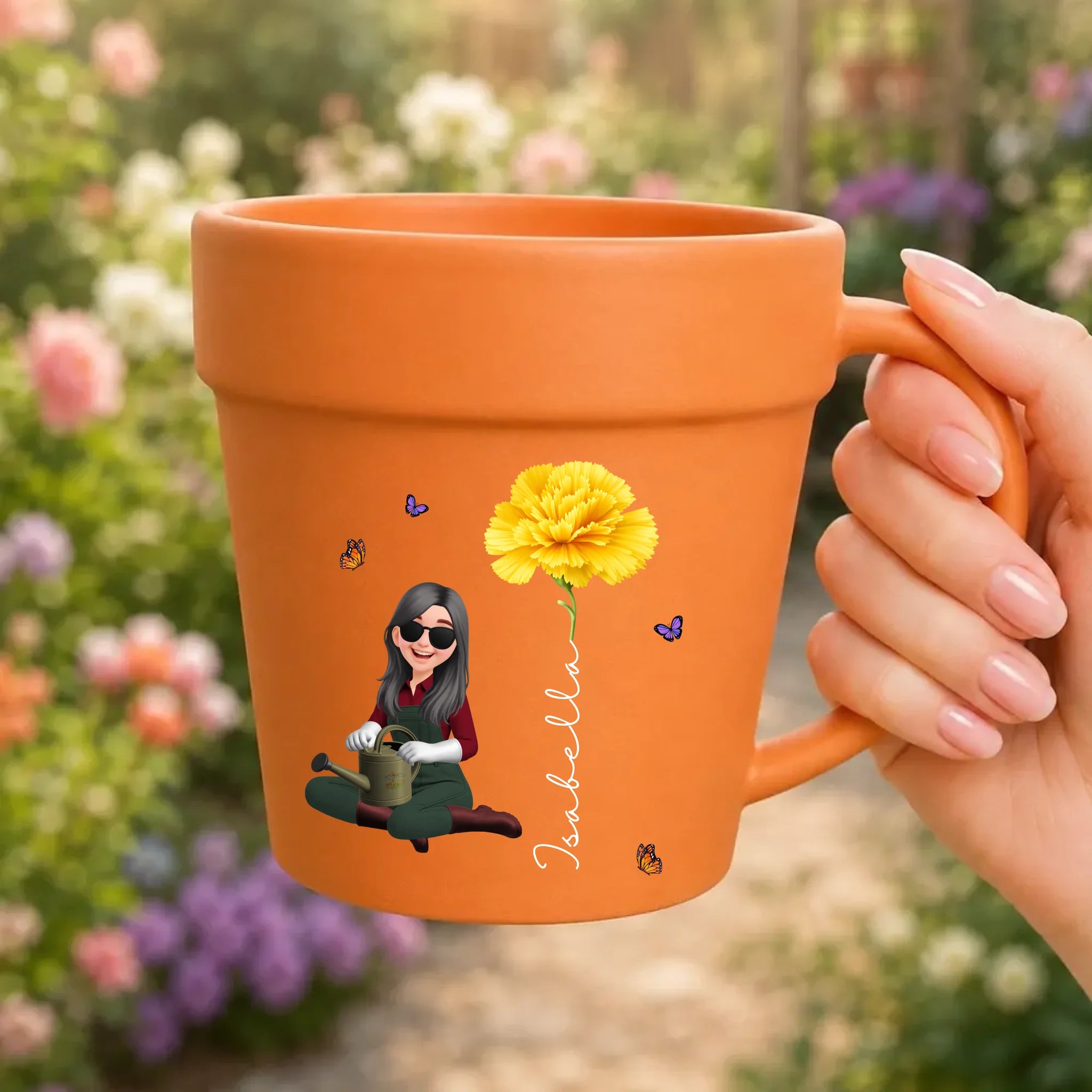 Unique Plant Pot Ceramic Mug – Custom Flower For Gardeners