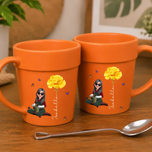 Unique Plant Pot Ceramic Mug – Custom Flower For Gardeners
