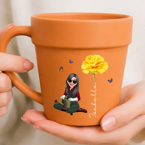 Unique Plant Pot Ceramic Mug – Custom Flower For Gardeners