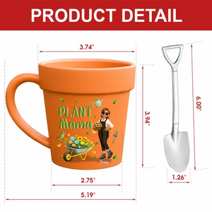 Personalized Plant Pot Ceramic Mugs – Flower Wheelbarrow Cup