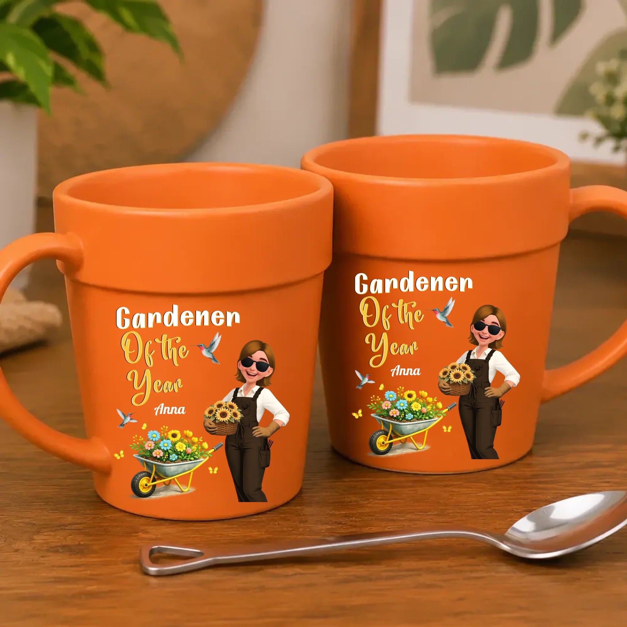 Bespoke Plant Pot Ceramic Mugs – Gardener Of The Year Gift