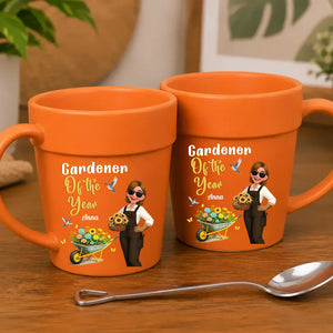 Bespoke Plant Pot Ceramic Mugs – Gardener Of The Year Gift