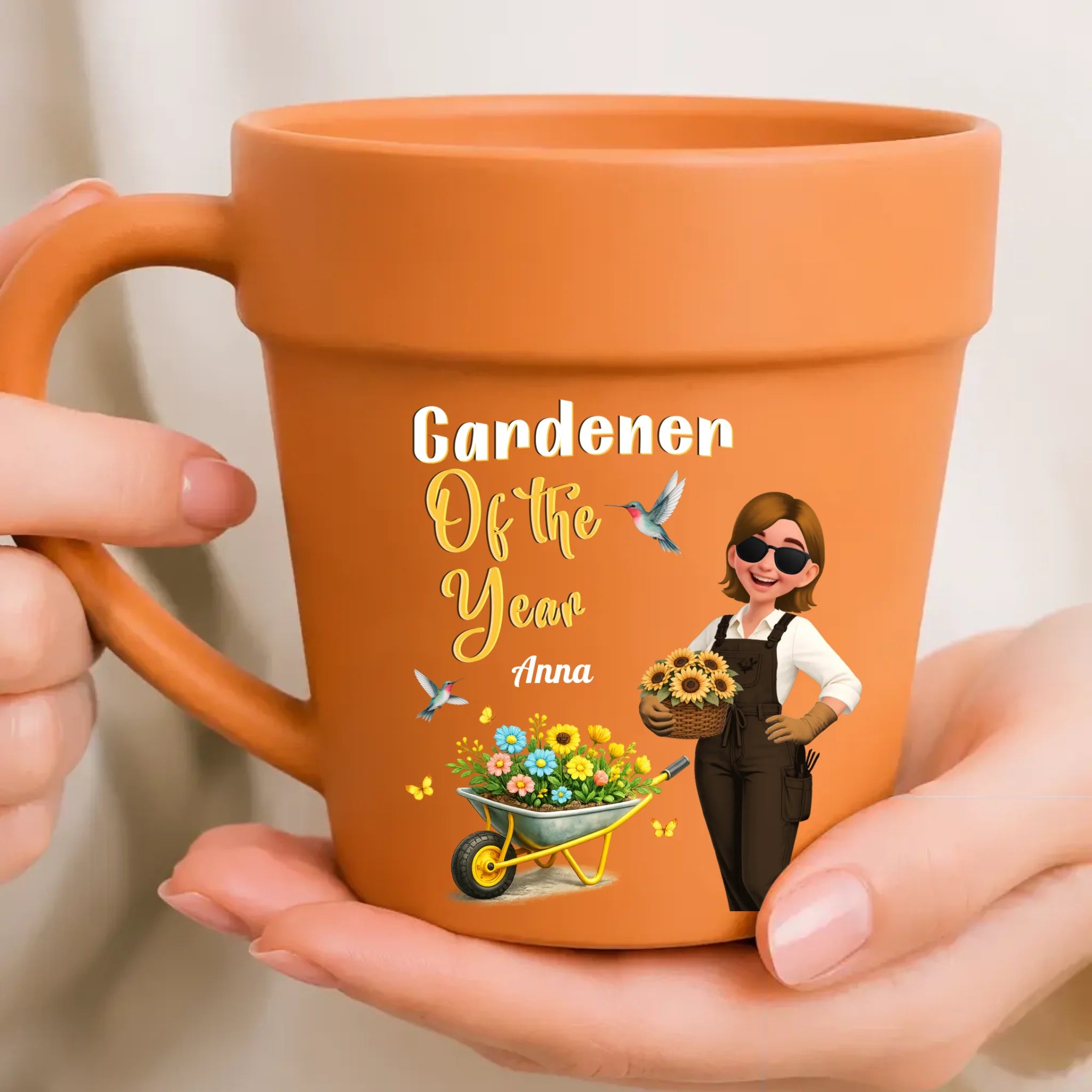 Bespoke Plant Pot Ceramic Mugs – Gardener Of The Year Gift