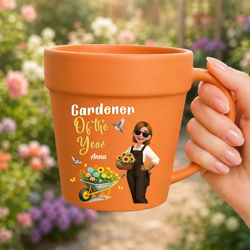 Bespoke Plant Pot Ceramic Mugs – Gardener Of The Year Gift