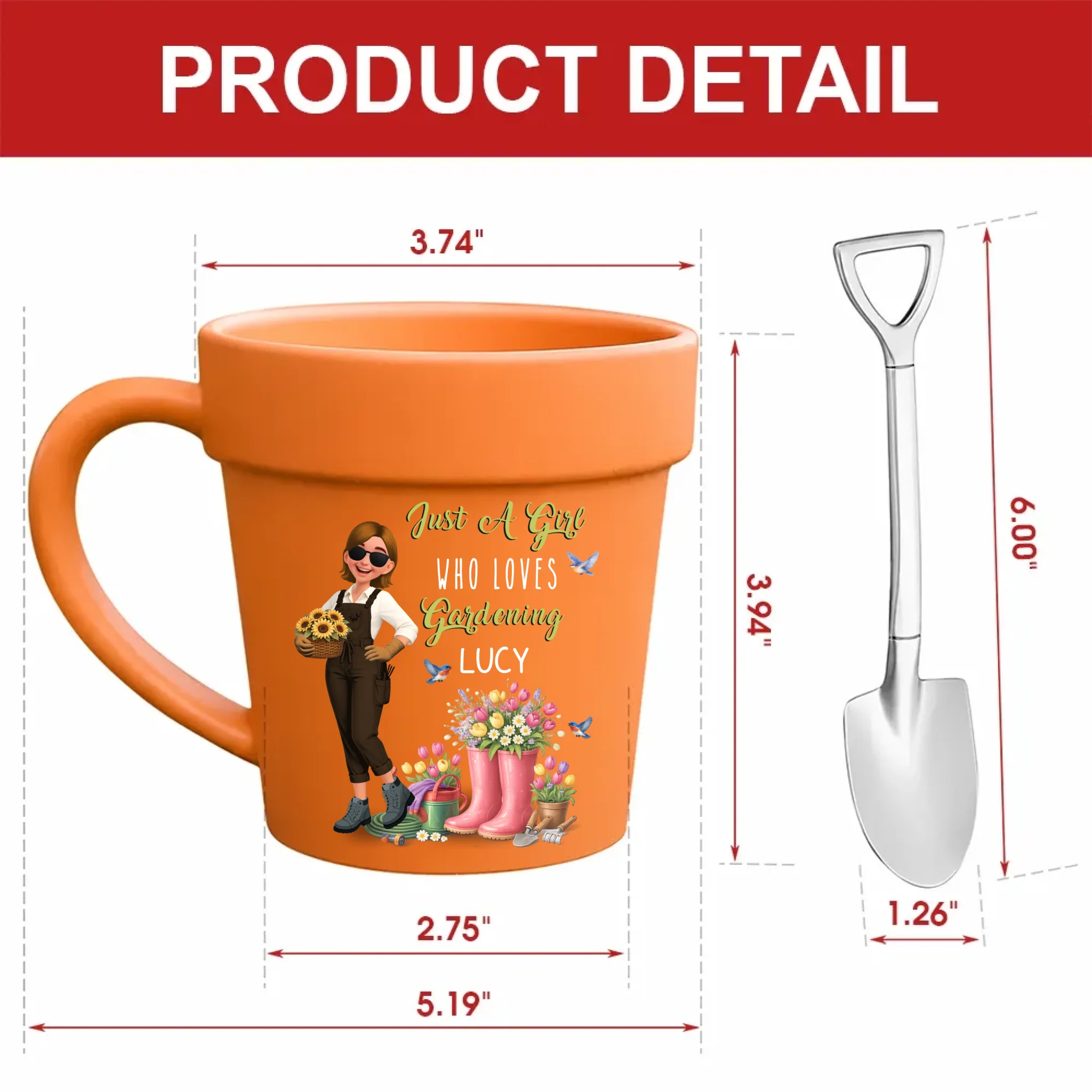 Just A Girl Who Loves Gardening Cup - Plant Pot Mugs Customized