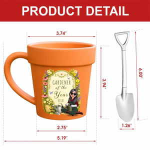 Customized Vintage Floral Mugs – Unique Plant Pot Cup For Gardeners