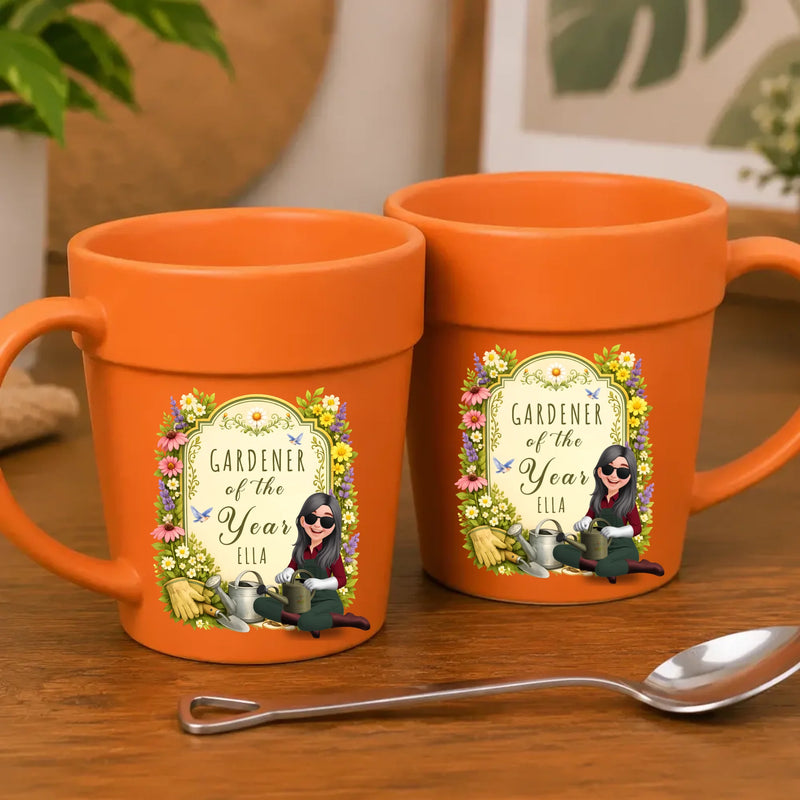 Customized Vintage Floral Mugs – Unique Plant Pot Cup For Gardeners