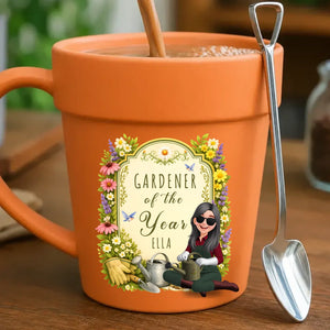 Customized Vintage Floral Mugs – Unique Plant Pot Cup For Gardeners
