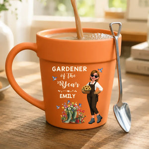 Personalized Plant Pot Ceramic Mugs – Unique Gardener Of The Year Gift