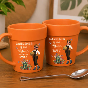 Personalized Plant Pot Ceramic Mugs – Unique Gardener Of The Year Gift