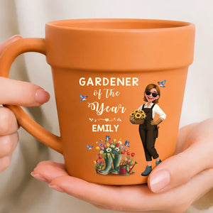 Personalized Plant Pot Ceramic Mugs – Unique Gardener Of The Year Gift