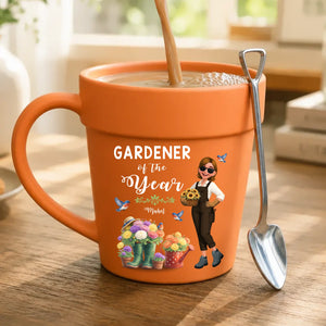 Gardener Of The Year Ceramic Mugs – Custom Plant Pot For Gardeners
