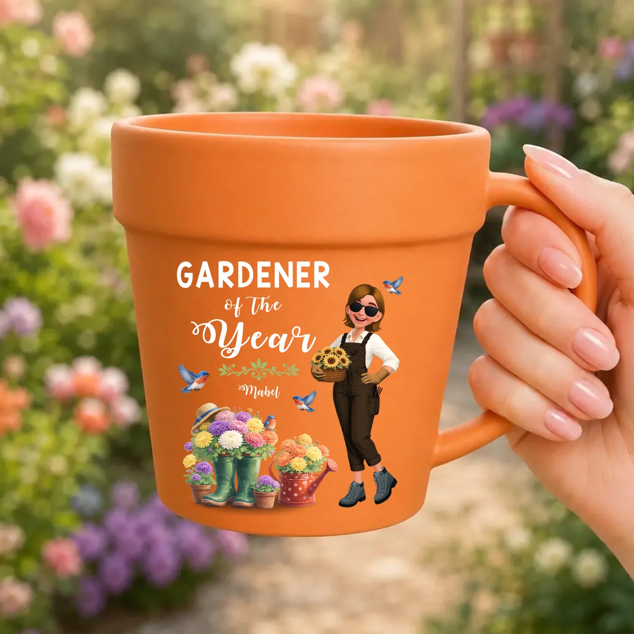 Gardener Of The Year Ceramic Mugs – Custom Plant Pot For Gardeners