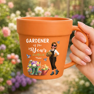 Gardener Of The Year Ceramic Mugs – Custom Plant Pot For Gardeners