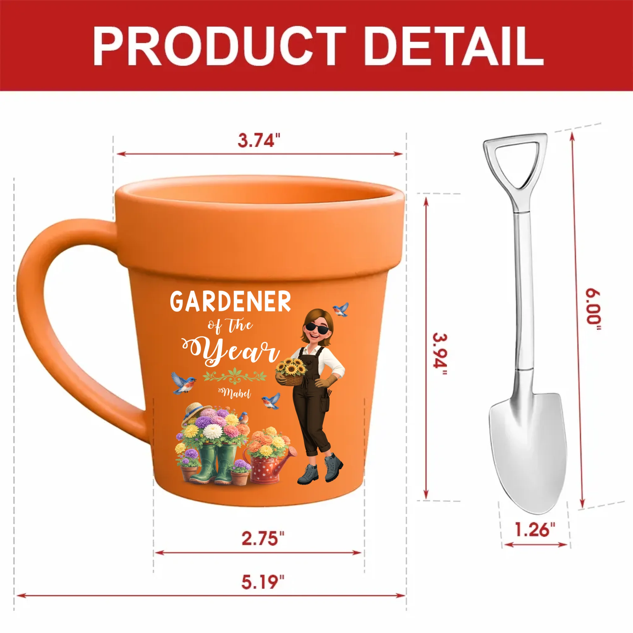 Gardener Of The Year Ceramic Mugs – Custom Plant Pot For Gardeners