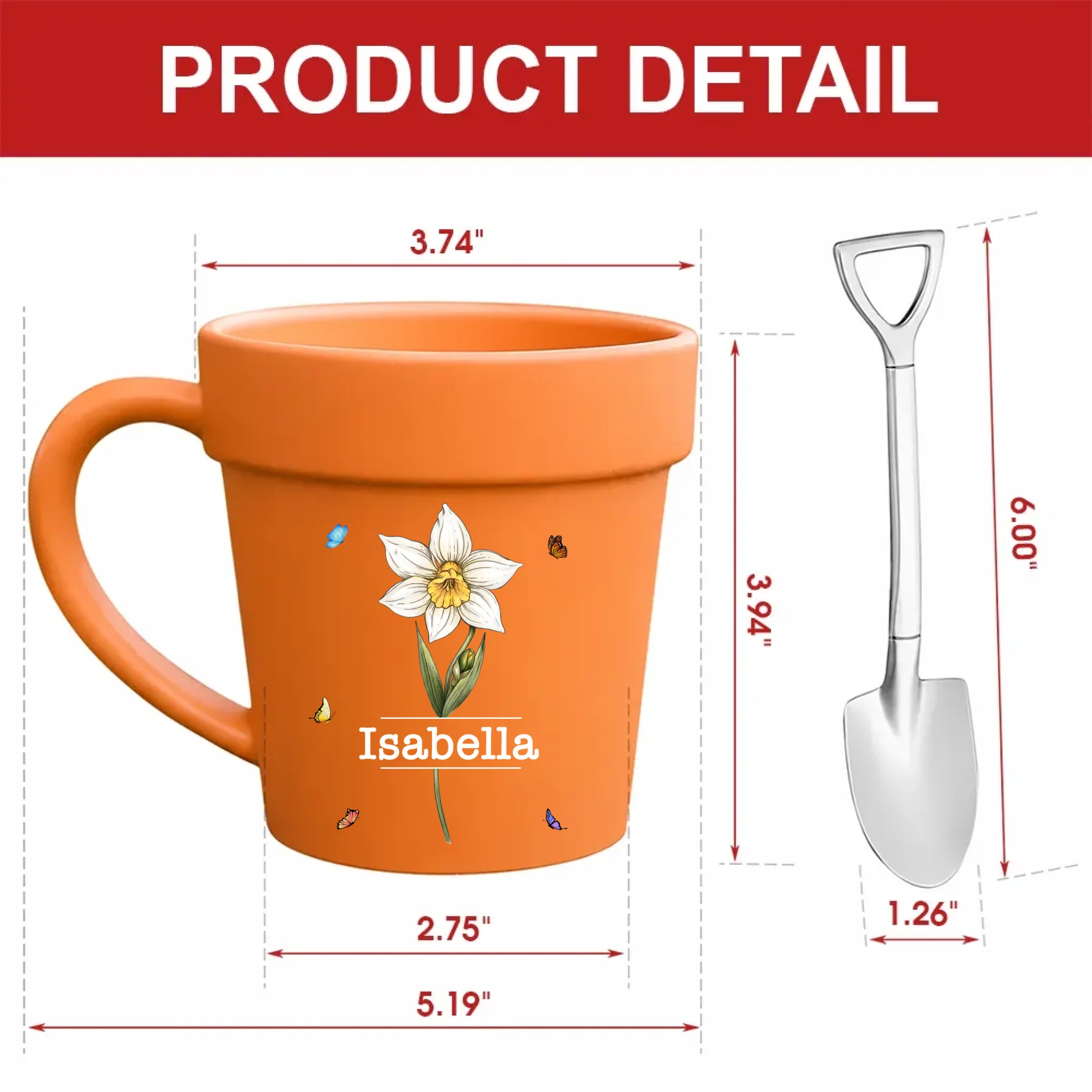 Birth Flower Ceramic Mugs – Custom Name For Gardener Gift