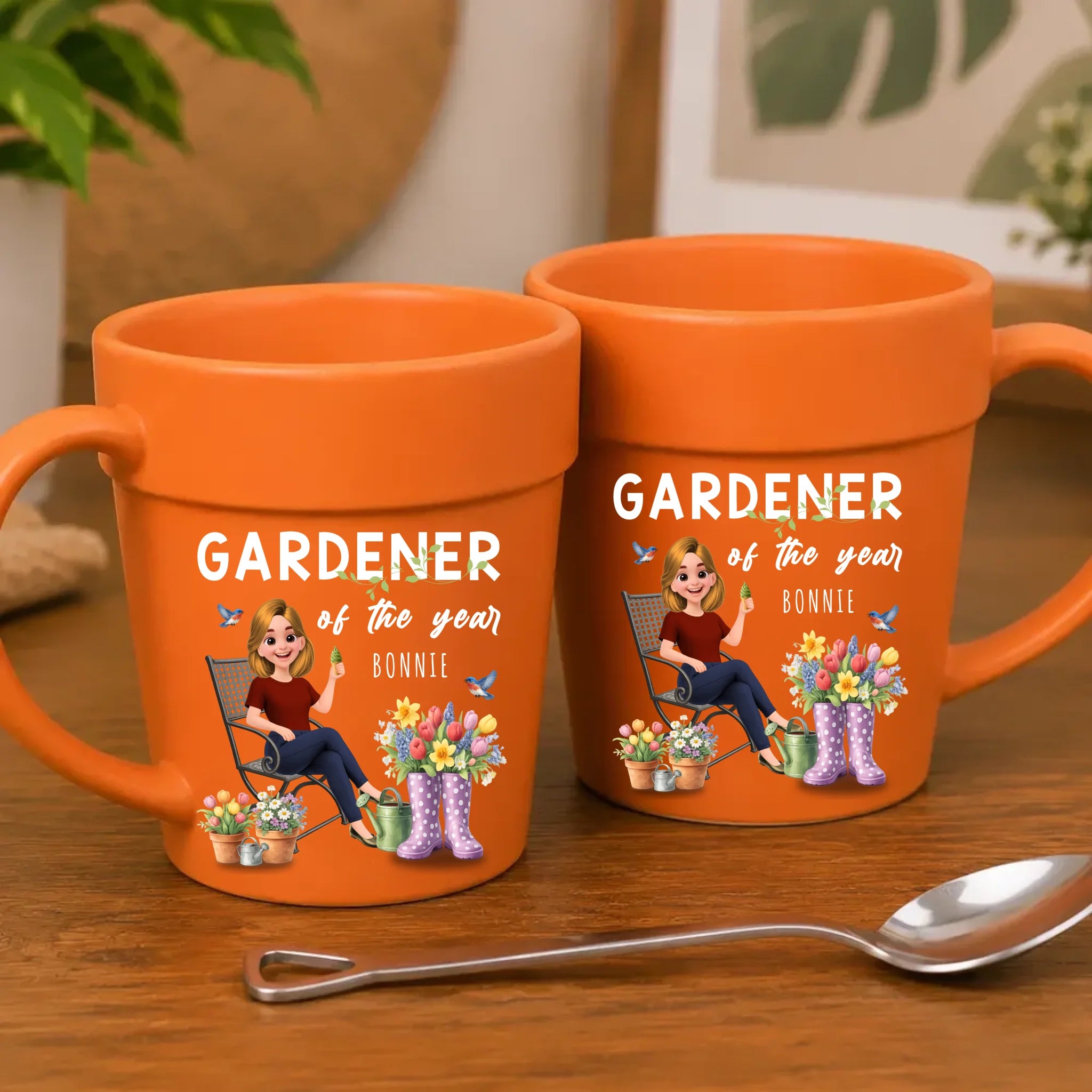 Bespoke Gardener Of The Year Ceramic Mugs – For Garden Lover Gift