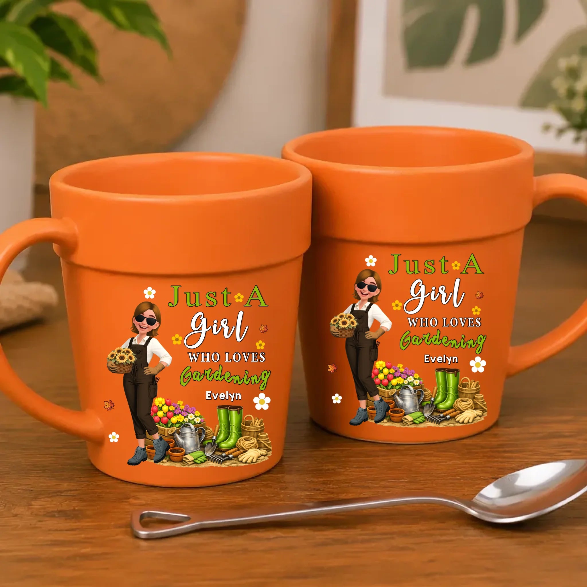 Just A Girl Who Loves Gardening Mugs – Personalized Gift For Gardeners