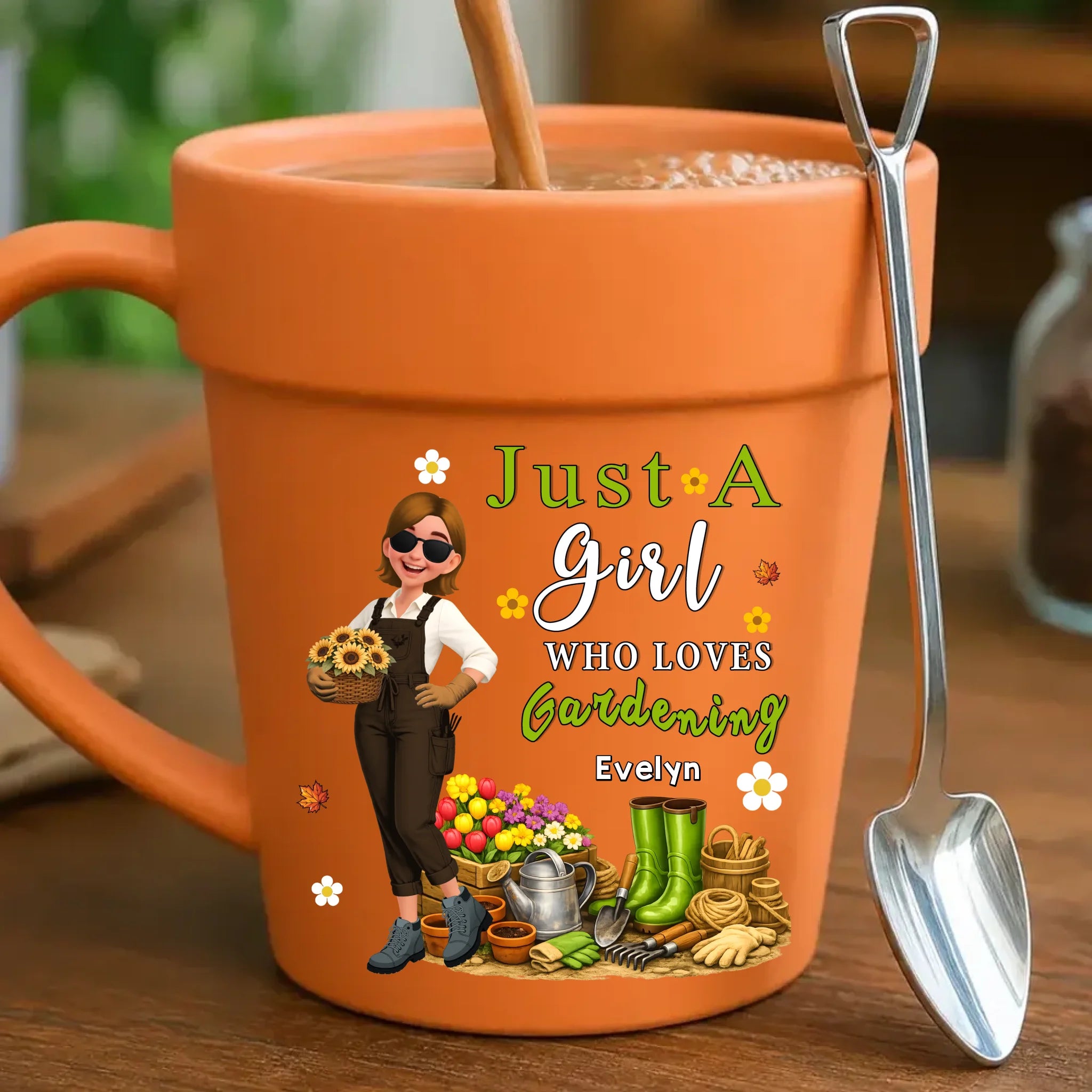 Just A Girl Who Loves Gardening Mugs – Personalized Gift For Gardeners