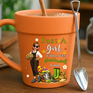 Just A Girl Who Loves Gardening Mugs – Personalized Gift For Gardeners