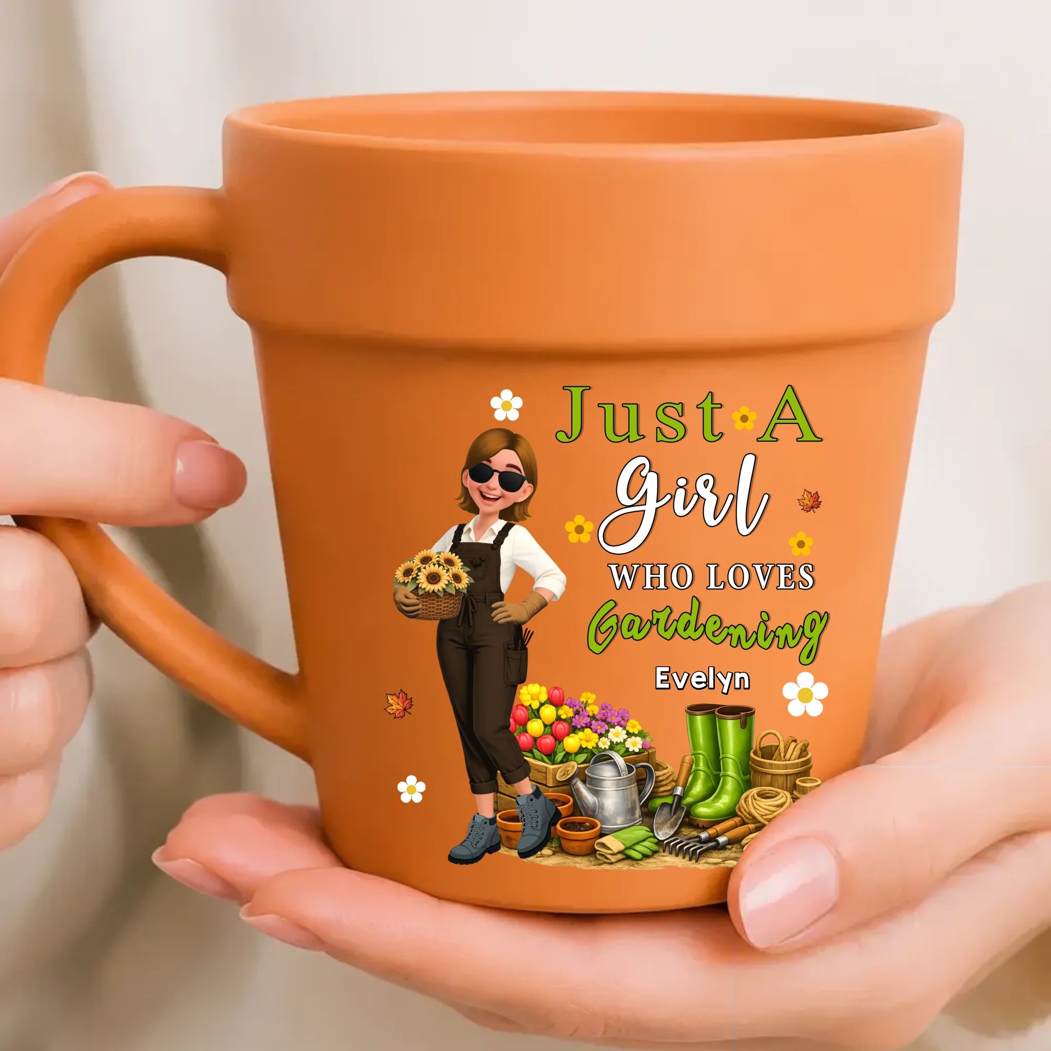 Just A Girl Who Loves Gardening Mugs – Personalized Gift For Gardeners