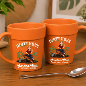 Personalized Plant Pot Mugs - Funny Dirty Hoes Garden Club