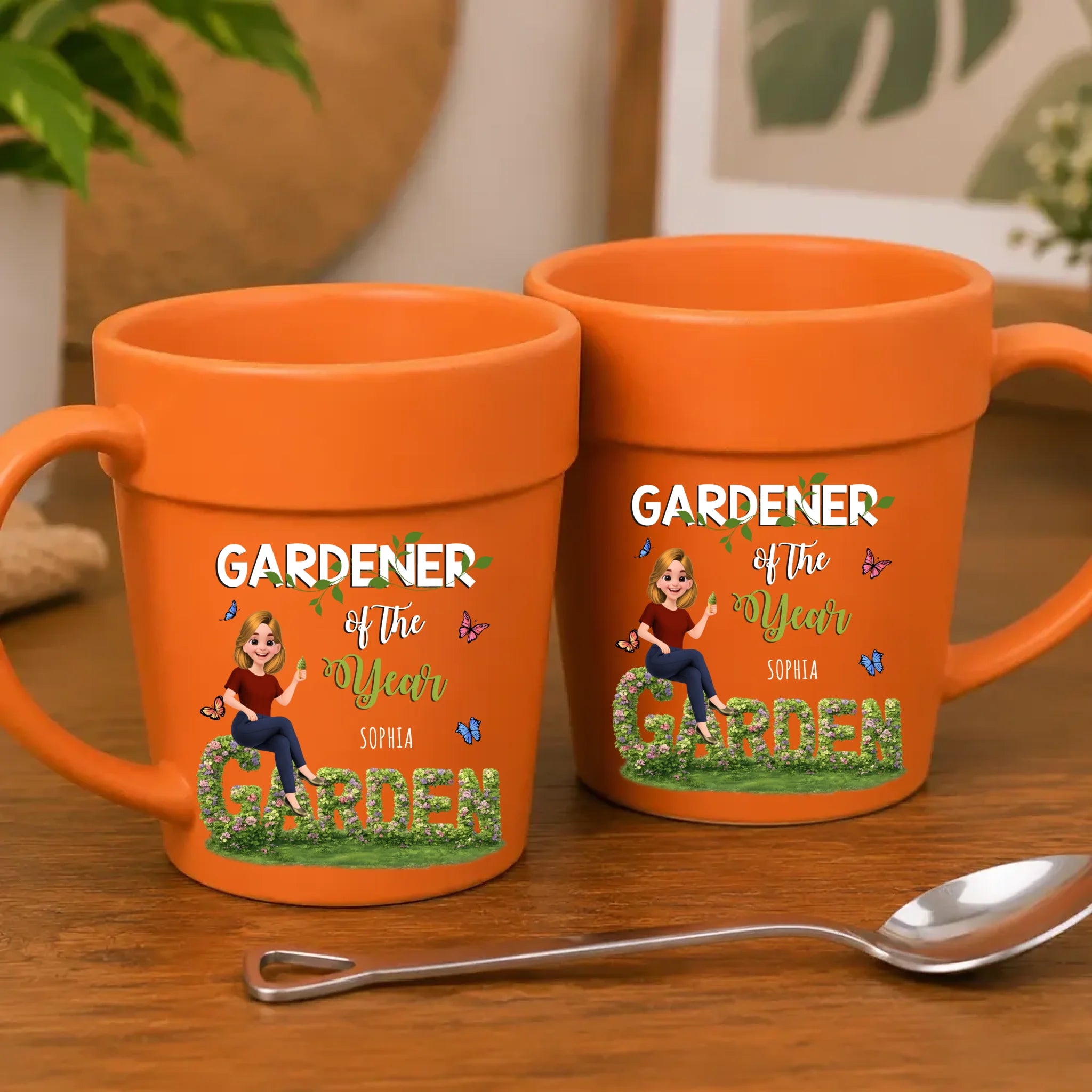 Unique Floral Garden – Customized Plant Pot Ceramic Mugs