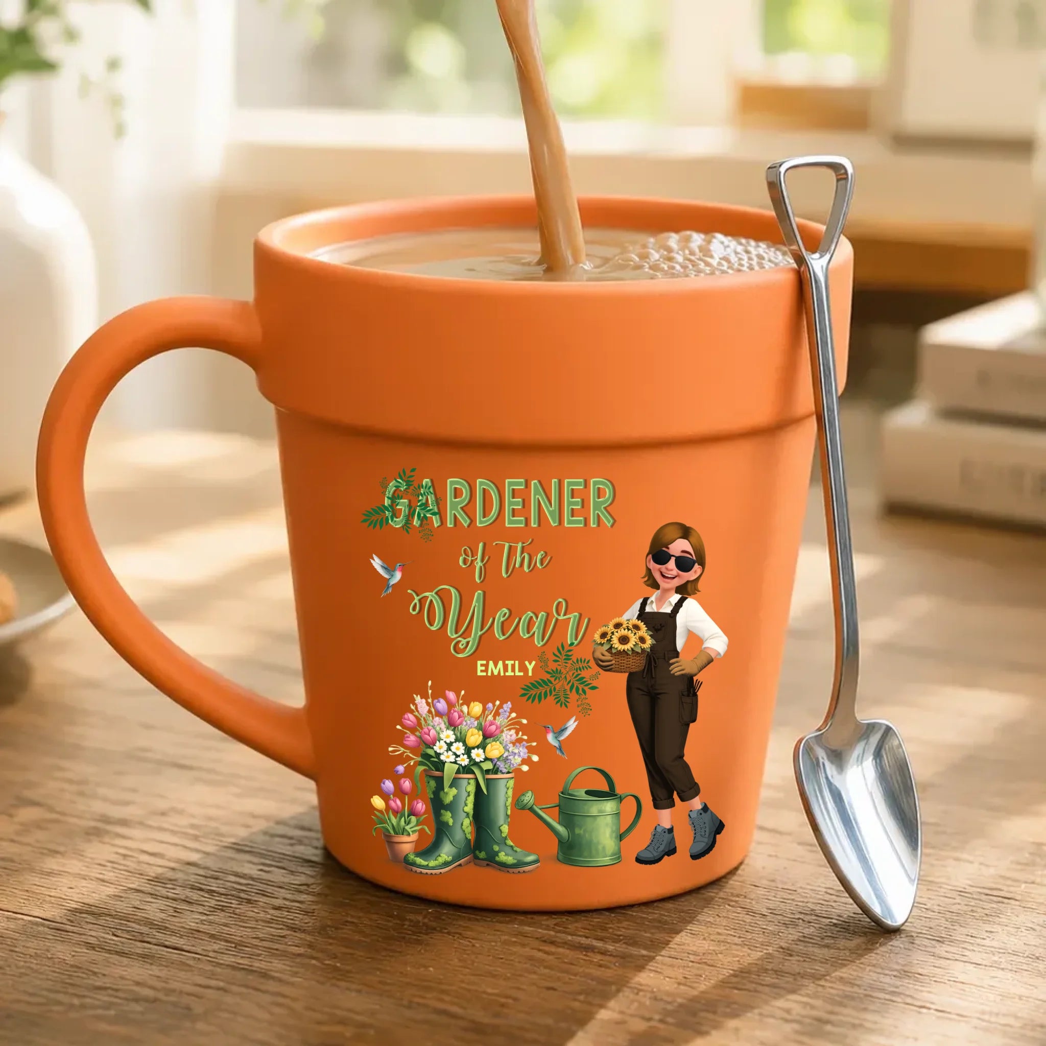 Custom Plant Pot Mugs With Name – Unique Present For Gardeners