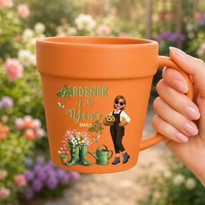 Custom Plant Pot Mugs With Name – Unique Present For Gardeners