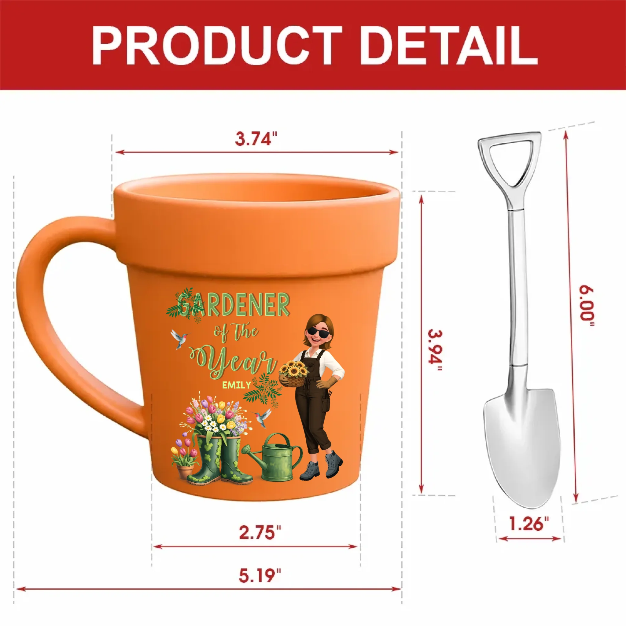 Custom Plant Pot Mugs With Name – Unique Present For Gardeners