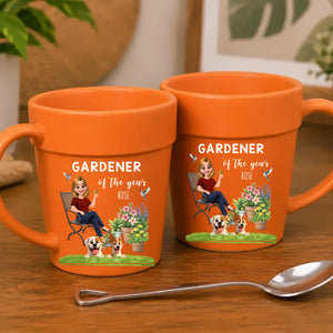 Personalized Gardener Dog Mom Mugs – Plant Pot Ceramic Mugs Gift